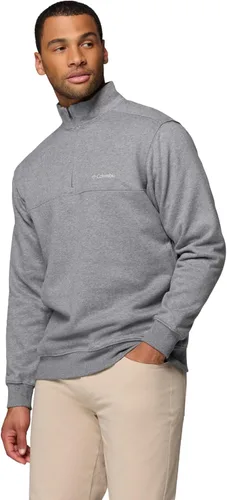 Miniatura 3 de Chaqueta Columbia Hart Mountain II con media cremallera para hombre Gris carbón jaspeado