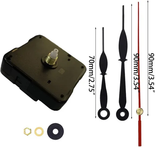 Miniatura 3 de Kit de motor de reloj de pared de cuarzo, piezas de reparación de movimiento silencioso, mecanismo de movimiento de bricolaje, accesorios