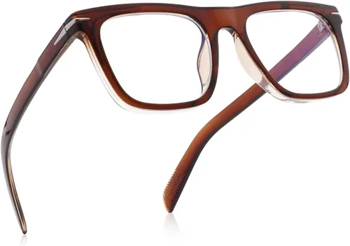 Miniatura 20 de Gafas de bloqueo de luz azul de moda con marco cuadrado para hombres y mujeres, gafas de computadora sin receta, 01 Negro