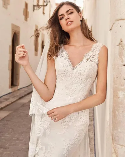 Miniatura 3 de Cadoly Vestido de baile de encaje para novia 2022 vestidos de boda para novia con mangas