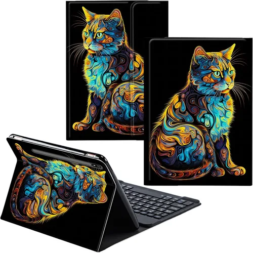 Miniatura 87 de Para Samsung Galaxy Tab S6 Lite Funda 2022/2020 Teclado Inalámbrico Desmontable Y Cubierta De Soporte De Cuero PU Funda Protectora Para Samsung