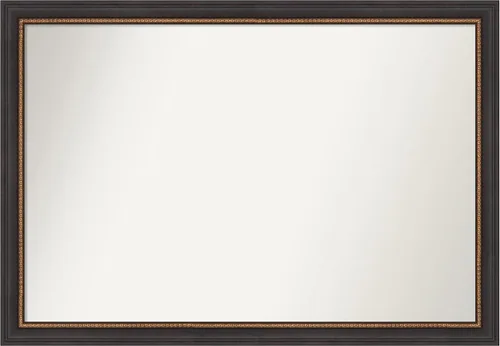 Miniatura 168 de Amanti Art Espejo de baño negro para sobre el fregadero, 23 x 23 pulgadas, espejo cuadrado negro Ashton, marco de madera tradicional mediano, se