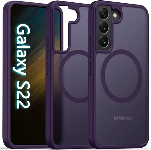 Miniatura 79 de Oterkin Funda magnética para Samsung Galaxy S24 Ultra mate, funda para teléfono S24 Ultra compatible con MagSafe, esmerilada, translúcida, a prueba
