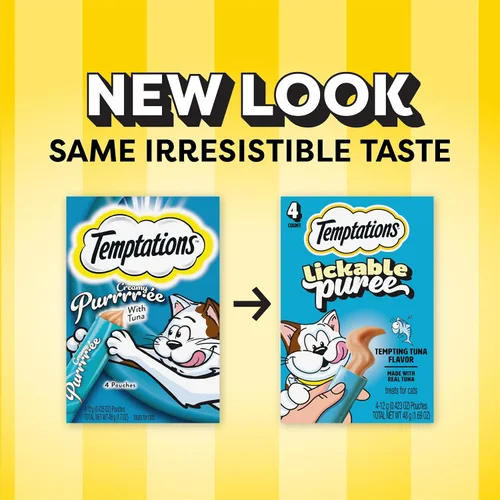 Miniatura 2 de Temptations - Aperitivo para gato Creamy Purrrr-ee, para lamer, 44 bolsas, múltiples sabores