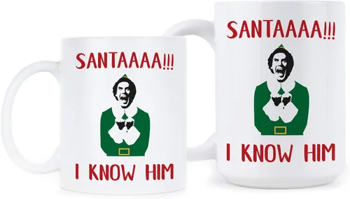 Miniatura 2 de We Got Good Taza con texto en inglés «Santa I Know Him» OMG Santa I Know Him