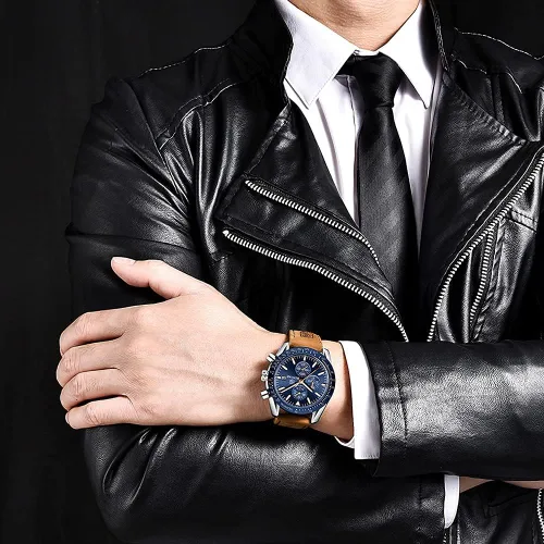 Miniatura 4 de BY BENYAR Reloj de pulsera para hombre Tienda analógico relojes para hombre negocios trabajo impermeable cronógrafo para hombre moda minimalista