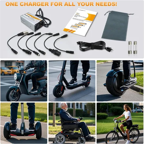 Miniatura 8 de Cargador de 54.6V 2A para batería de iones de litio de 48 V, cargador de bicicleta eléctrica, cargador de scooter eléctrico, cargador de reemplazo