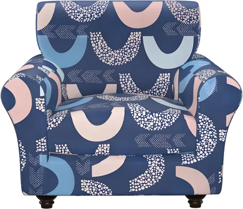 Miniatura 27 de Fundas elásticas para silla, fundas elásticas para sillón de 2 piezas, fundas de sofá lavables con diseño floral para sillón, protector de muebles