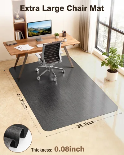 Miniatura 2 de Blvornl Ultra Large Office Chair Mat for Hardwood Floor, Rolling Chair Mat for Hard Wood, Large Anti-Slip Hard Floor Protector, Heavy Duty Computer