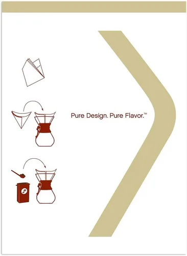 Miniatura 3 de Chemex FSU-100 Filtros de café plegados en forma cuadrada, naturales. Paquete de 100 unidades., Marrón