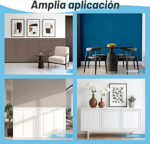 Miniatura 9 de Art3d Kit de Revestimiento de Tablero y Listón Prefabricado Pintable, Panel de Pared de Acento de MDF para Cocina Dormitorio Sala de Estar