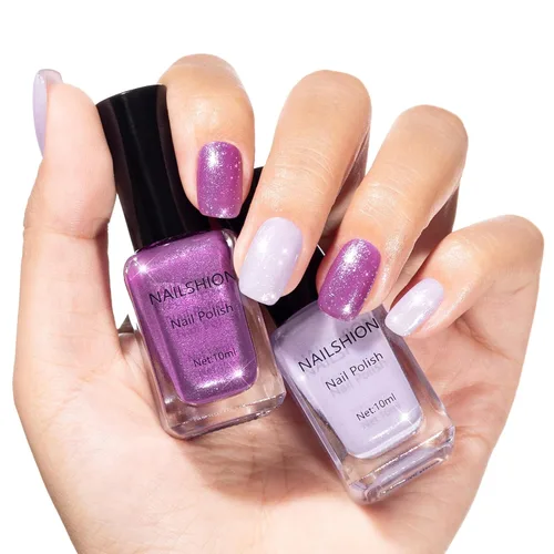 Miniatura 23 de Capa base y capa superior, esmalte de uñas regular transparente, rico en calcio VE secado rápido al aire fortalecimiento de uñas, sin gel, 2 piezas