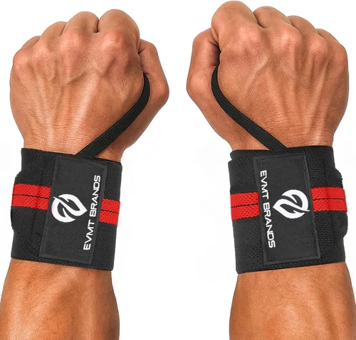 Miniatura 11 de EVMT Premium Wrist Wraps for Weightlifting Durable Lifting Straps for Enhanced Wrist Support Perfect for Strength Training, Gym Workouts &