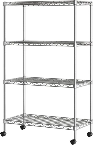Miniatura 6 de Seville Classics Estantería de Alambre de Acero Sólido Unidad de Almacenamiento Estantes Ajustables Rack Organizador, para Hogar, Cocina, Oficina