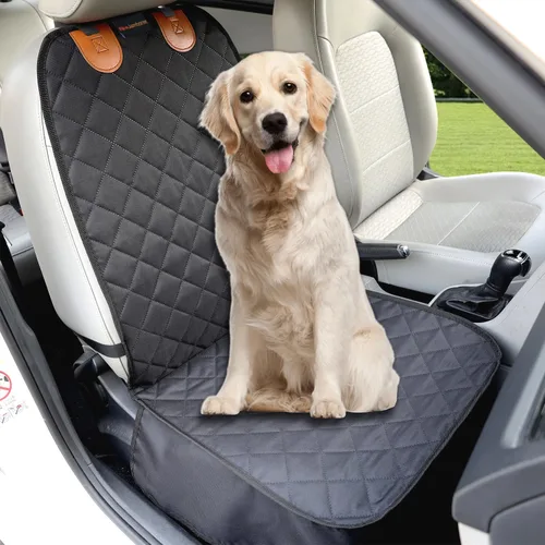 Miniatura 7 de 2 fundas de asiento delantero de automóvil para perros, a prueba de arañazos, funda antideslizante para asiento de automóvil para perros, funda