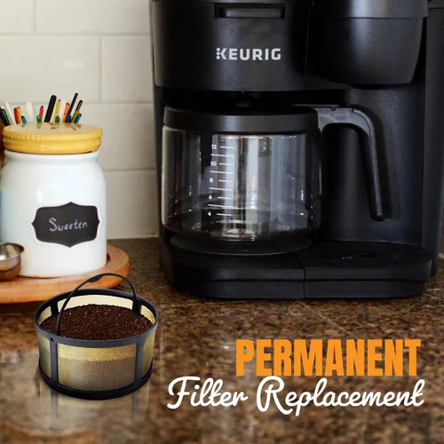 Miniatura 7 de Cesta de filtro reutilizable de 8 a 12 tazas con parte inferior de malla, se adapta a la máquina Keurig K-Duo Essentials y K Duo Brewers - Filtro