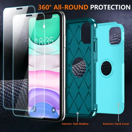 Miniatura 3 de SPIDERCASE Funda a prueba de golpes para iPhone 11, [protección contra caídas de grado militar de 10 pies] Funda de protección de cuerpo completo