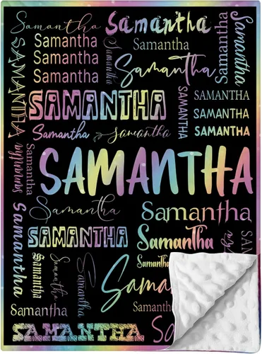 Miniatura 28 de Dyoart Manta personalizada con nombre de bebé, súper suave y cómoda para recién nacidos, mantas personalizadas con nombre, regalos personalizados 14