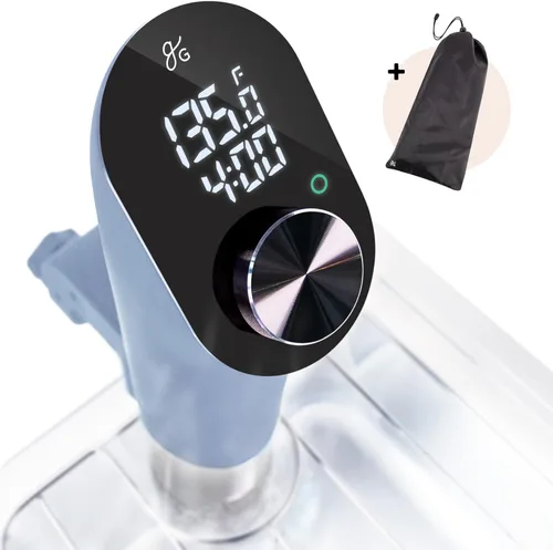 Greater Goods - Máquina de Sous Vide de Cocina, Cocina de Precisión, Circulador de Inmersión, Motor Sin Escobillas, 1100 Watts (Azul Piedra)