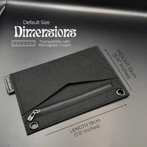 Miniatura 12 de Conversion Kit compatible with Monogram Clutch, Insert with 120cm - 47" inches Premium Gold Chain, Wristlet Insert Wallet on Chain (Lime)