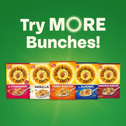 Miniatura 7 de Honey Bunches of Oats Cereal de desayuno de arce y nueces, hecho con racimos de granola, caja de 12 onzas