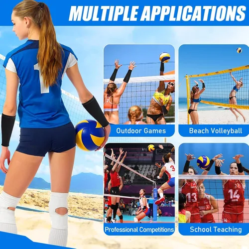 Miniatura 6 de TOBWOLF 1 par de mangas de brazo de voleibol, mangas de compresión de voleibol, mangas de antebrazo deportivas, mangas de antebrazo para pasar
