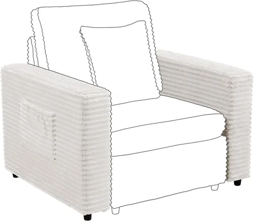 Miniatura 77 de ORRD Consola de almacenamiento multifuncional con soportes dobles para tazas, mesa, estación de carga USB para sofá modular seccional para sala