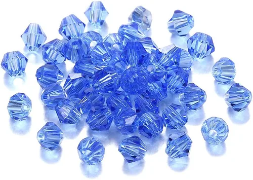 Miniatura 28 de 200 cuentas de cristal de transparencia austriaca, cuentas de vidrio bicona, cuentas espaciadoras sueltas para manualidades, pulseras, aretes