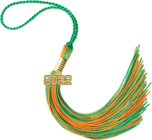 Miniatura 224 de Borla de graduación Aqua 2022, todos los colores escolares disponibles, fabricada en Estados Unidos