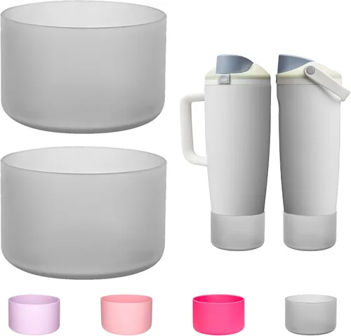 Miniatura 19 de WK IEASON 2PCS Protective Silicone Boots Compatible with Owala FreeSip Sway 30oz 40oz Bottles and 40oz Tumblers, Anti-Slip Bottom Cover Boot for
