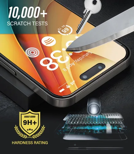 Miniatura 4 de Gadget Guard Protector de pantalla de vidrio para iPhone 14 Plus 13 Pro Max [Pro-Active inastillable], protector de pantalla 14 Plus 13 Pro Max