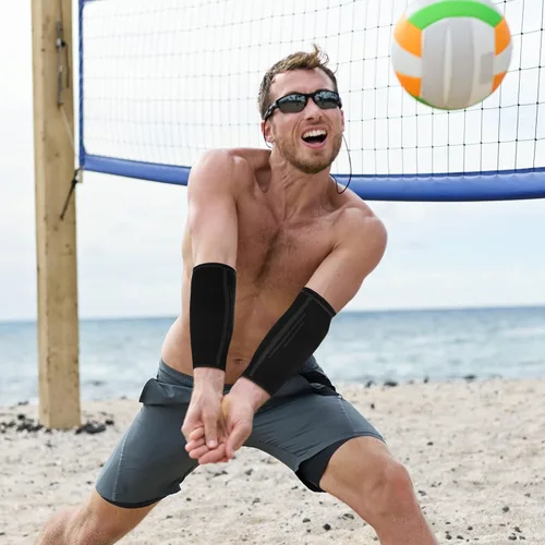 Miniatura 3 de 3 pares de mangas de voleibol de compresión para antebrazo de voleibol para hombres, mujeres, adolescentes y jóvenes