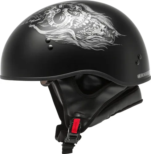 Miniatura 4 de GMAX HH-65 Naked DOT aprobado medio casco para motocicleta, ciclomotor, scooter y más