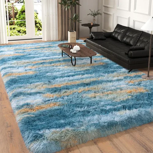 Miniatura 62 de Dssimo - Alfombra superesponjosa para la habitación, alfombra de área moderna, pequeña, suave y acogedora de felpa para niños, niñas y adolescentes