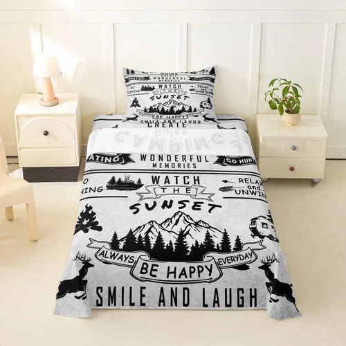 Miniatura 49 de Erosebridal American Flag Bed Sheets Twin Army Green Camo Deep Pocket Fitted Sheet for Kids Boys Girls Bear Claw Hunting Theme Bedding Set Camoflage