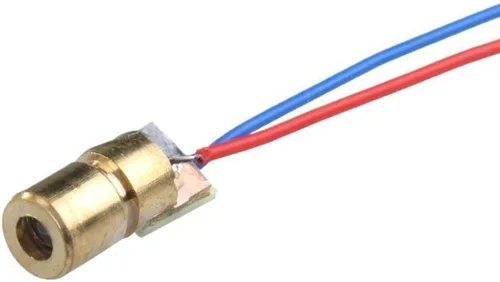 Miniatura 4 de HiLetgo 10 unids 5V 650nm 5mW Punto Rojo Cabeza Láser Diodo Láser Tubo Láser Rojo con Conductores Cabeza Diámetro Exterior 0.236 in