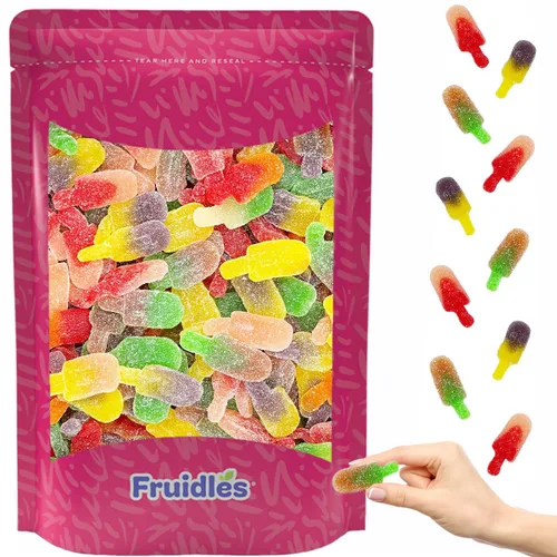 Miniatura 6 de Fruidles Ice Pops Gummy Drops Candy, deliciosas gomitas con sabor a frutas recubiertas de azúcar (1 libra)