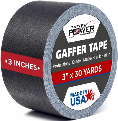 Miniatura 9 de Gaffer Power cinta de tela profesional, con calidad premium. Hecha en Estados Unidos. Cinta de tela resistente. No reflexiva. Multipropósito. Mejor