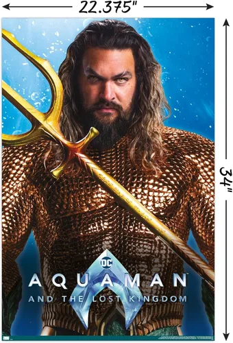 Miniatura 34 de Trends International DC Comics Movie Aquaman y el Reino Perdido - Póster de pared Aquaman de 22.4 pulgadas de largo x 14.7 pulgadas de ancho