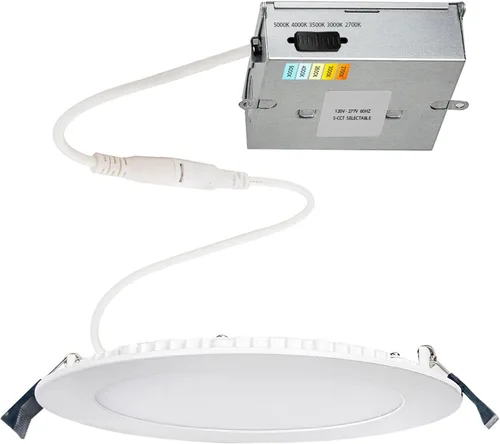 Miniatura 8 de WAC Lighting Lotos - Luz LED empotrable redonda de 4 pulgadas, 5 CCT, seleccionable, 8 W, 725 lúmenes, hermética, hermética, 120 V-277 V, universal