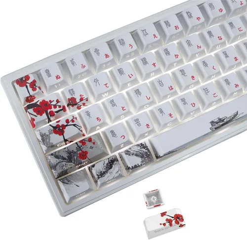 Miniatura 12 de JSJT Teclas PBT 136 Teclas Perfil Cherry Juego de Teclas Temáticas de Chang'e y Conejo Teclas de Estilo Antiguo Azul Zang Teclas Personalizadas