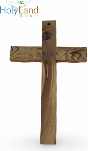 Miniatura 4 de Cruz de madera de olivo de Belén con un certificado y una tarjeta con una Oración al Señor