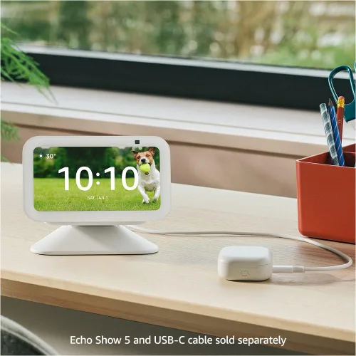 Miniatura 4 de Soporte ajustable Echo Show 5 (3.ª generación) con puerto de carga USB-C carbón