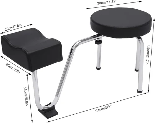 Miniatura 2 de Silla de pedicura con reposapiés, altura ajustable, reposapiés, soporte para reposapiés, estación de manicura para uñas, spa, salón de belleza