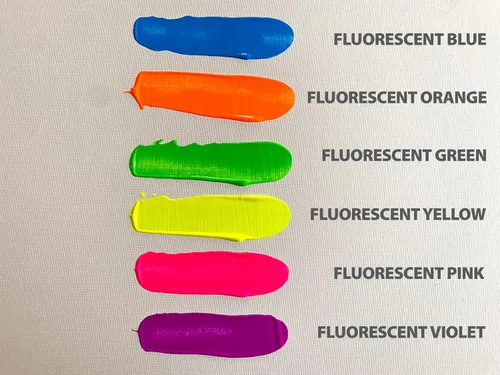 Miniatura 8 de milo Juego de 6 pinturas acrílicas fluorescentes Botellas de 4 onzas Paquete de pintura acrílica de colores neón para estudiantes Hecho