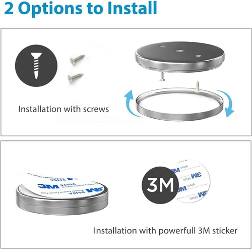 Miniatura 5 de EShine Luces de disco para debajo del gabinete con sensor de onda manual, luces LED circulares para gabinete, regulables, paquete de 12, blanco frío