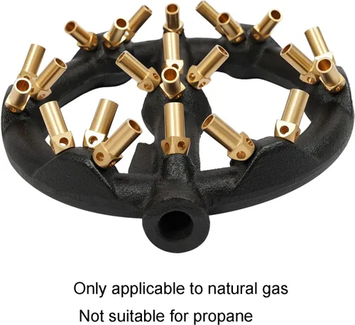 Miniatura 6 de TFCFL Quemador de chorro de 23 puntas, 126,500 BTU/HR G1/2 Boquilla de forma redonda Jet Cuerpo de hierro fundido de gas natural con puntas de latón