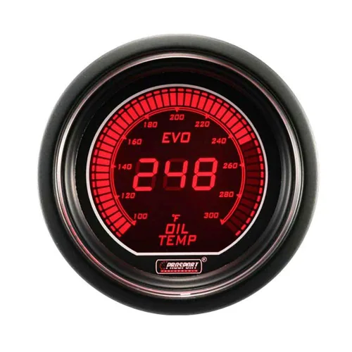 Miniatura 8 de Prosport Medidor de temperatura de aceite de 2.362 in (2 3/8 pulgadas) medidor de temperatura de aceite eléctrico con emisor Blanco ámbar LED