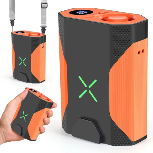 Miniatura 9 de Fotgear Mini ventilador de cintura portátil, 100 velocidades, 36000 rpm, flujo de aire fuerte, 4500 mAh, alimentado por batería, máximo 16 horas