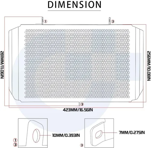 Miniatura 5 de Z750 Z800 Z1000 - Cubierta protectora para parrilla de radiador de motocicleta para Z750 2007-2012 Z800 / ABS/Z800E 2013-2018 Z1000SX 2010-2023